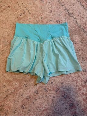 Aerie OFFLINE Sun Logo Light Blue Active shorts with built in biker shorts